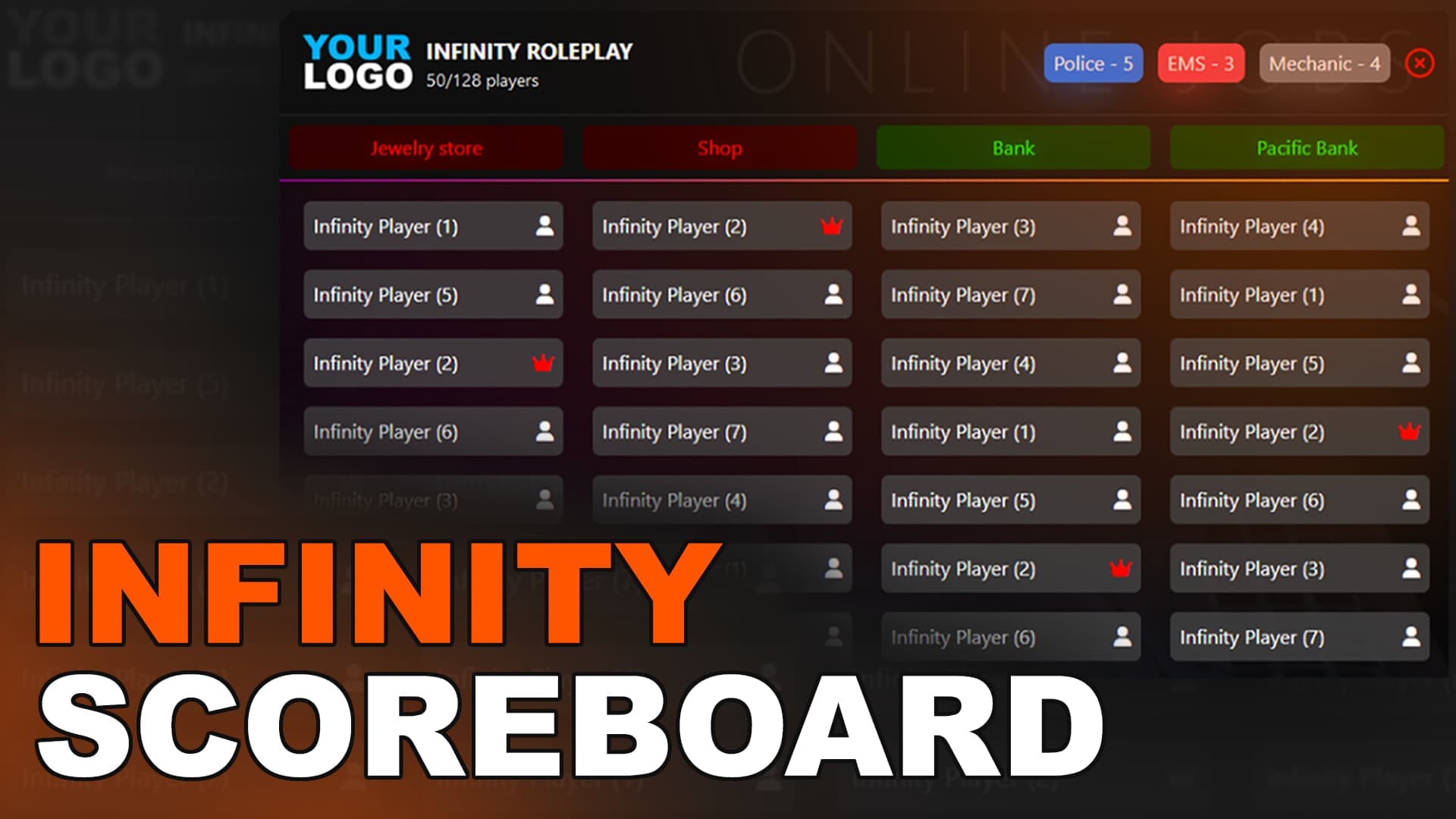Infinity scoreboard — FiveM Scripts (Standalone)