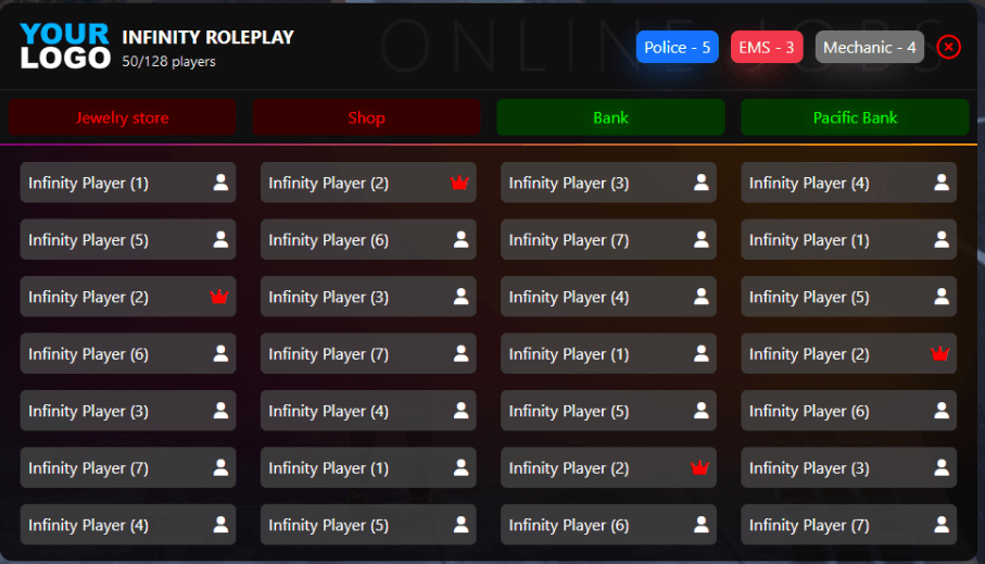Infinity scoreboard